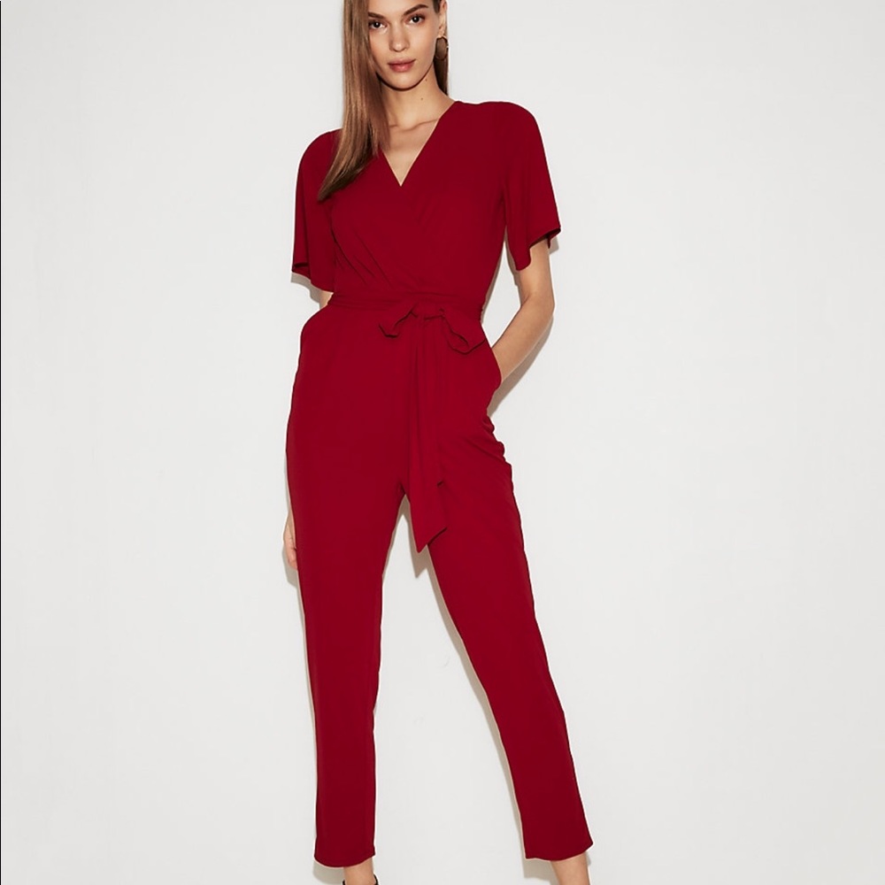 Express Size Small - Deep Red Romper Pantsuit